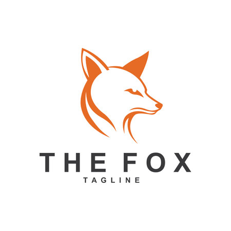 fox logo simple fox head logo vector designのイラスト素材