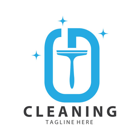 Cleaning logo cleaning house logo cleaning window logo vector designのイラスト素材