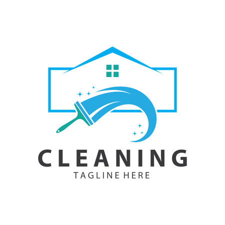 Cleaning logo cleaning house logo cleaning window logo vector designのイラスト素材