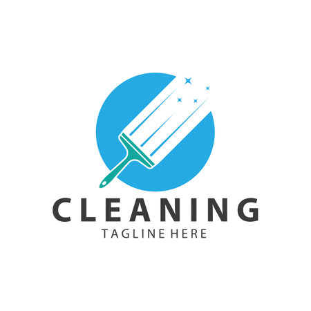 Cleaning logo cleaning house logo cleaning window logo vector designのイラスト素材
