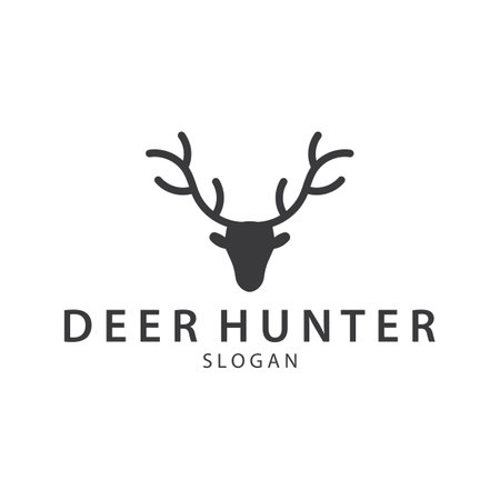 deer logo  adventure  hunt  vintage  wild  simpleのイラスト素材