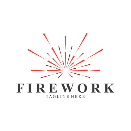 simple firework logo vektor designのイラスト素材
