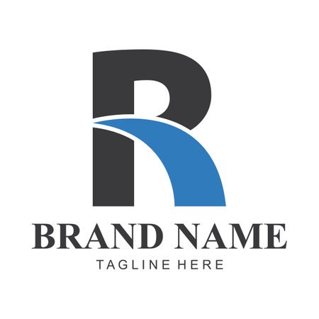 Initial Letter R Logo Design Vectorのイラスト素材