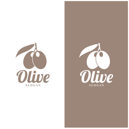 olive logo  olive oil  simple design  vector designのイラスト素材