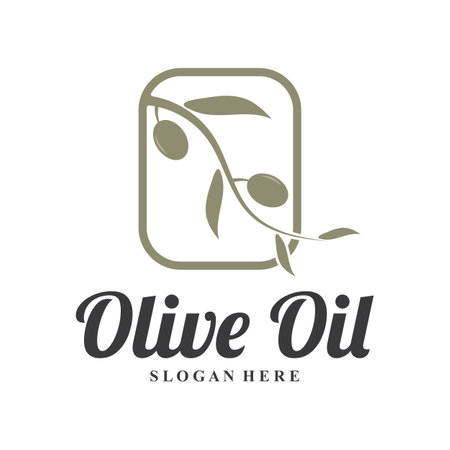 olive logo  olive oil  simple design  vector designのイラスト素材