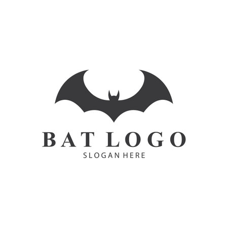 bat logo open wing bat logo simple designのイラスト素材