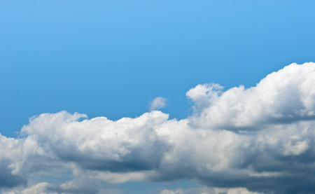 White clouds on blue sky