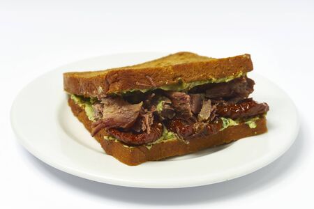 sandwich with braised vealの写真素材
