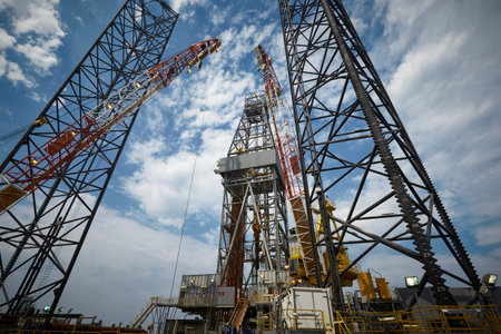 General view of the floating drilling rig