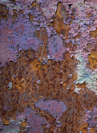 Texture of rusty iron background and texture of rusty on iron with vintage color and vintage style
