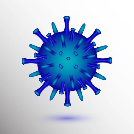 Illustration vector graphic of Corona Virus Blue perfect to infographic, tempalate, background, etcのイラスト素材
