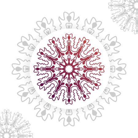 Illustration vector graphic of Minimalist Mandala red and purple influenza gradient perfect to background, card invitation, wedding, logo, and etc.のイラスト素材