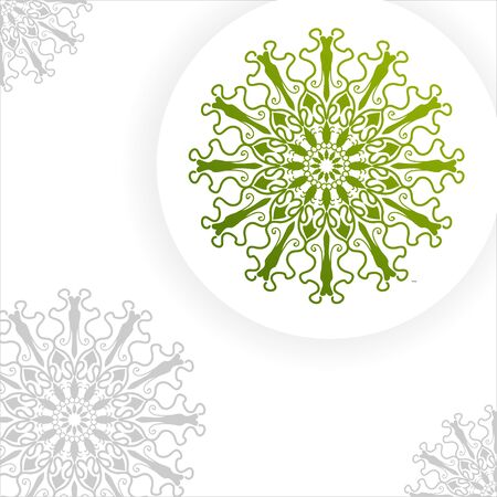 Illustration vector graphic of Minimalist Mandala green army gradient perfect to background, card invitation, wedding, logo, etc.のイラスト素材