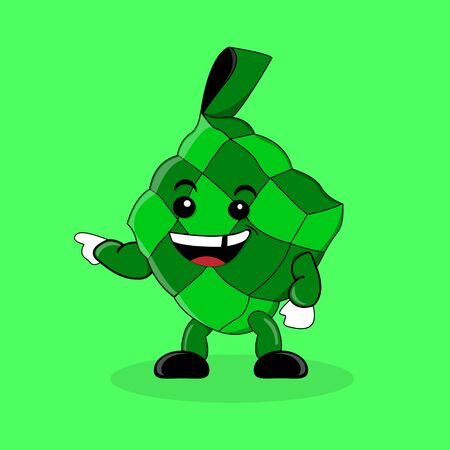 Illustration vector graphic of eid fitri mascot can use logo, icon, symbol, etc.のイラスト素材