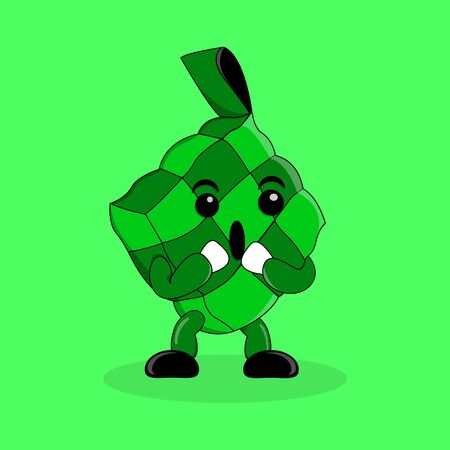 Illustration vector graphic of eid fitri mascot can use logo, icon, symbol, etc.のイラスト素材