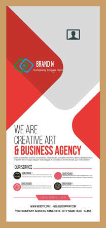 Roll-up Banner Design Templateのイラスト素材