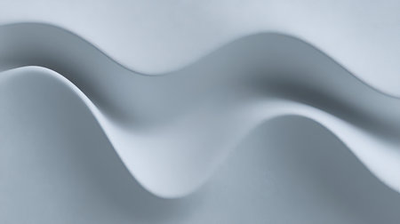 This image features soft curves of fabric that create a serene interplay of light and shadow, emphasizing fluid movement and minimalist design in a tranquil setting.の素材