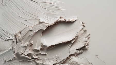 This image showcases a close-up view of thick white paint strokes on a canvas, offering a rich texture that inspires creativity and artistic expression in various projects.の素材