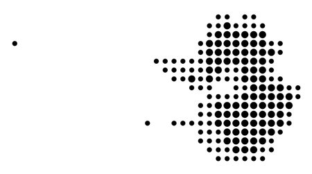 Symbol Map of the Province Gyeonggi (South Korea) showing the state/province with a pattern of black circlesのイラスト素材