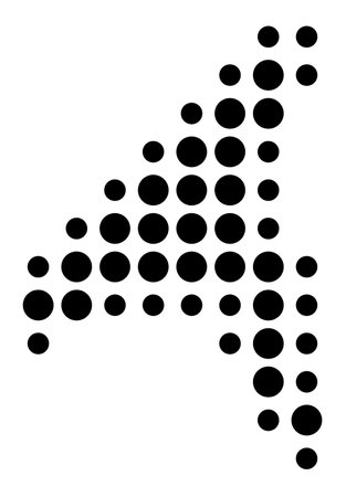 Symbol Map of the The Snares (New Zealand) showing the state/province with a pattern of black circlesのイラスト素材