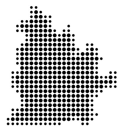 Symbol Map of the Region Nitriansky (Slovakia) showing the state/province with a pattern of black circlesのイラスト素材