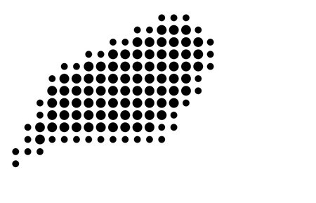 Symbol Map of the Territory Jervis Bay Territory (Australia) showing the state/province with a pattern of black circlesのイラスト素材