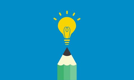 writing image,pencil and light,vector illustrationのイラスト素材