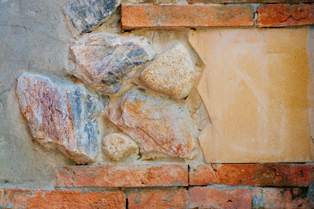 Mix stone wall texture background.の写真素材