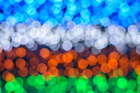 Multicolored defocused bokeh lights backgroundの写真素材