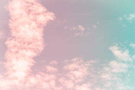 Blue sky with clouds background. Vintage retro effect style pictures.