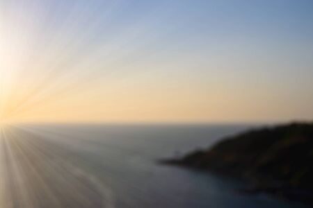 Abstract nature sea sunset blurred background.の写真素材