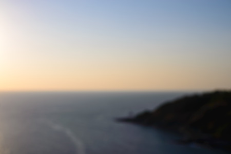 Abstract nature sea sunset blurred background.の写真素材