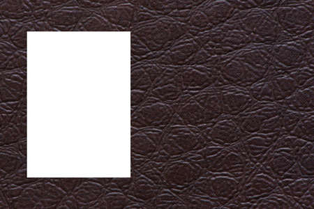 Black folded White paper poster hanging at black stone wall,Template mock up for adding your text.の写真素材