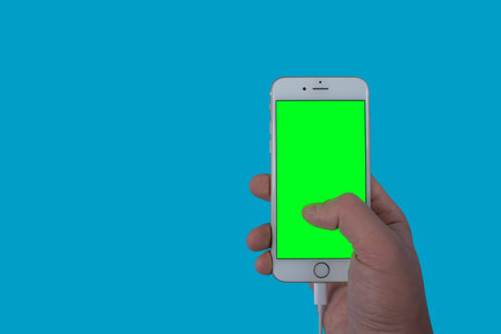 Hand holding smart phone