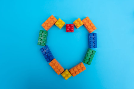 Plastic building blocks and hearth shape