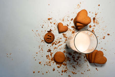 Milk Chocolate, Macadamia Nut Cookies and Coffeeの写真素材