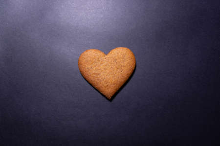 Homemade chocolate hearth shaped cookies and butter cookie on white backgroundの写真素材