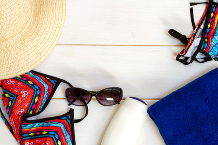 Set swimsuit towel hat
