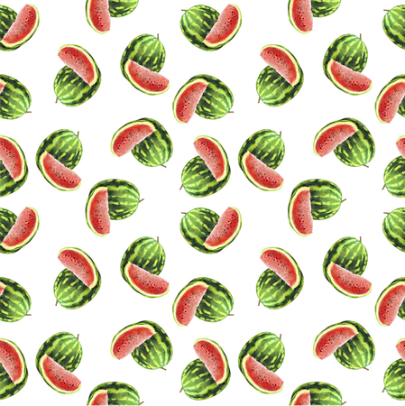 Watermelon. Texture pattern of watermelon pattern isolated on white backgroundの写真素材