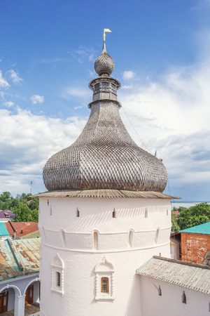 View of the Chapel Tower of the Rostov Kremlin from the belfry, Yaroslavl Regionの写真素材