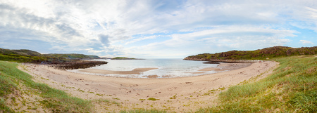 Beach in the Bay of the Barents Sea on the Kola Peninsulaの写真素材