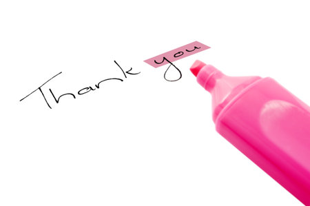 Thank you with focus on you