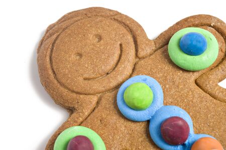 Close up of a gingerbread manの写真素材