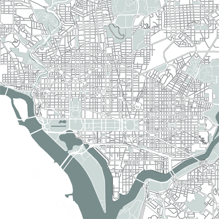 Map of the city of Washington, D.C., USAのイラスト素材
