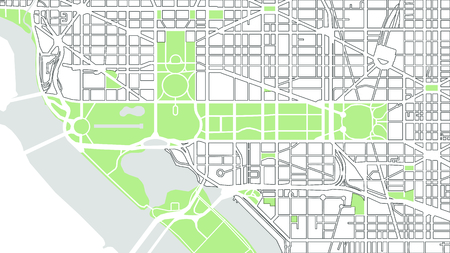 Map of the city of Washington, D.C., USAのイラスト素材