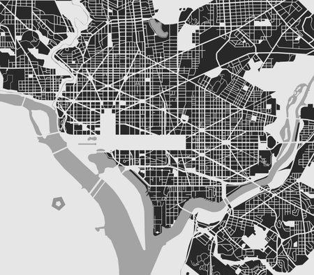 vector map of the city of Washington D.C., USAのイラスト素材