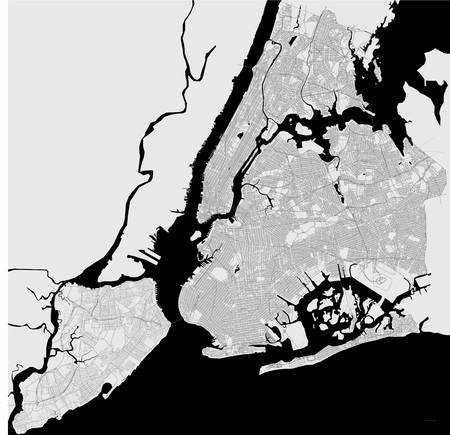 Map of the New York City, NY, USAのイラスト素材