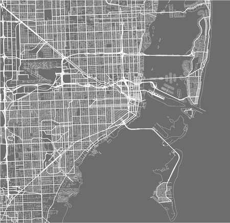 Map of the city of Miami, USA vector illustration.のイラスト素材