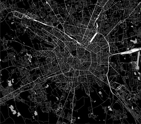 Map of the city of Milan, capital of Lombardy, Italyのイラスト素材