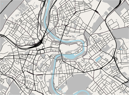 vector map of the city of Bern, Switzerlandのイラスト素材